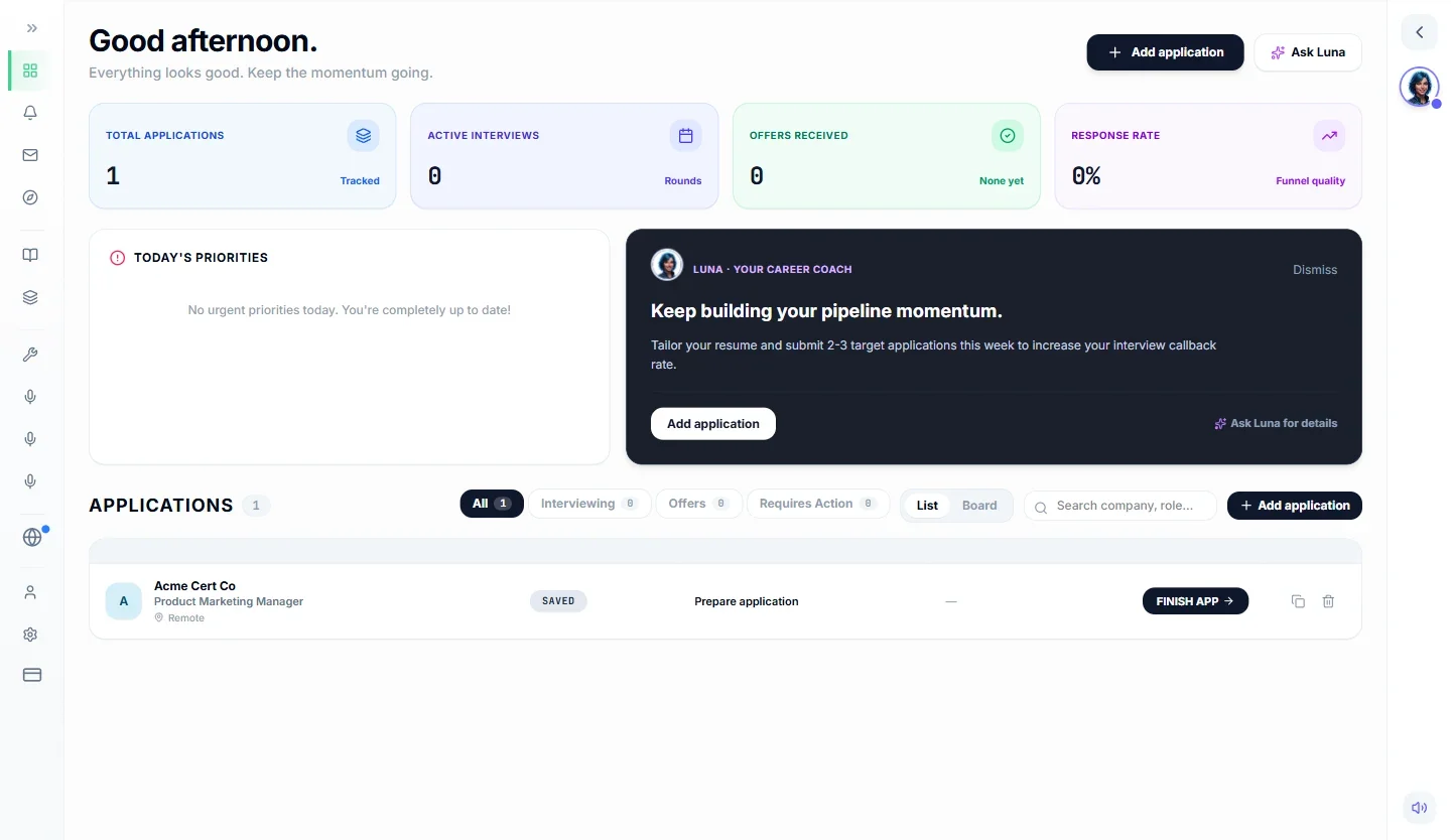 Travaia — connected career workspace